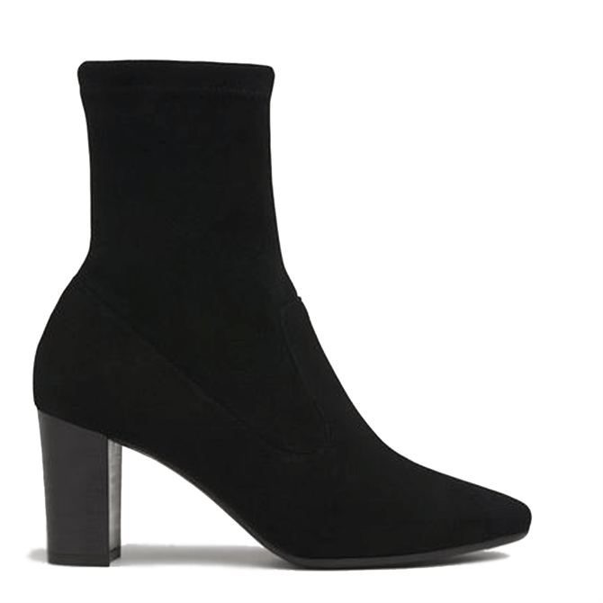 L.K. Bennett Alice Black Stretch Suede Ankle Boots